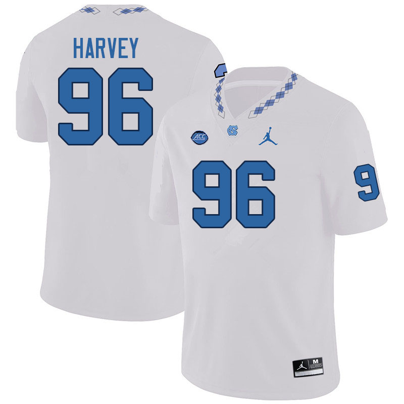 Men #96 Nic Harvey North Carolina Tar Heels College Football Jerseys Sale-White